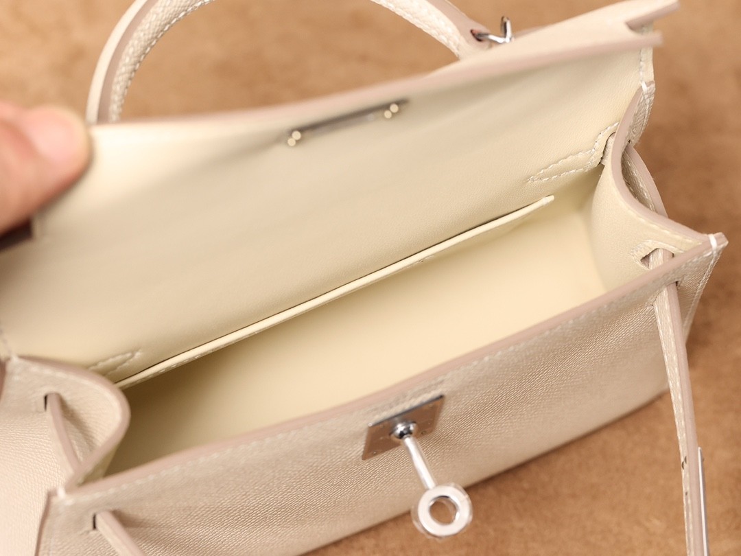 How great quality of Shebag Handmade White Mini Kelly 2 in Epsom leather? (2024 Week 5 White)-Best Quality Fake designer Bag Review, Replica designer bag ru
