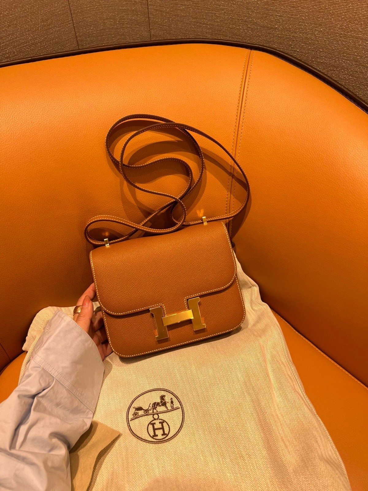 Shebag VS Authentic! Hermes Constance 19 in golden brown (2024 Sep updated)-Best Quality Fake designer Bag Review, Replica designer bag ru