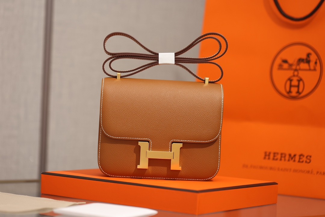 Shebag VS Authentic! Hermes Constance 19 in golden brown (2024 Sep updated)-Best Quality Fake designer Bag Review, Replica designer bag ru