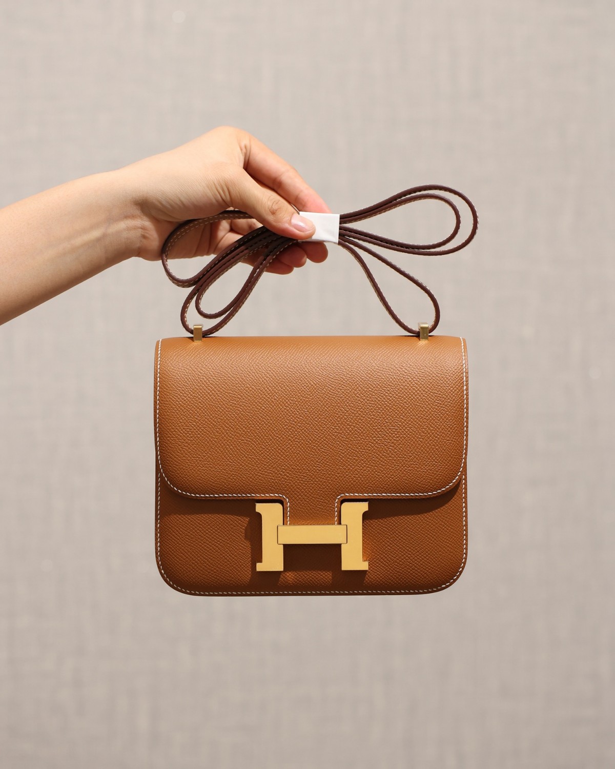 Shebag VS Authentic! Hermes Constance 19 in golden brown (2024 Sep updated)-Best Quality Fake designer Bag Review, Replica designer bag ru