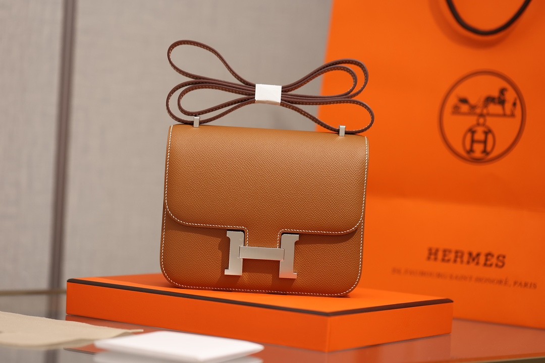 Shebag VS Authentic! Hermes Constance 19 in golden brown (2024 Sep updated)-Best Quality Fake designer Bag Review, Replica designer bag ru