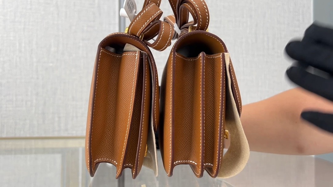 Shebag VS Authentic! Hermes Constance 19 in golden brown (2024 Sep updated)-Best Quality Fake designer Bag Review, Replica designer bag ru