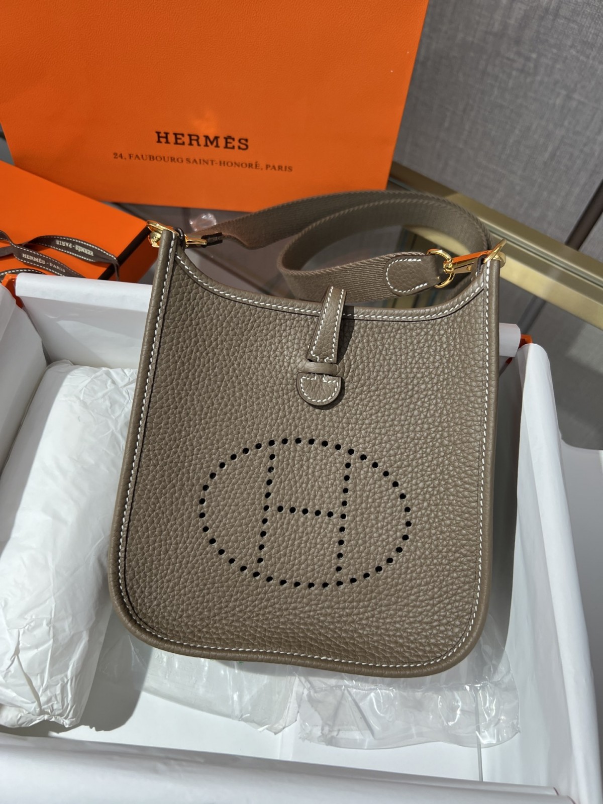 Shebag handmade Hermes evelyn 16 grey bag full review (2024 Oct updated)-Best Quality Fake designer Bag Review, Replica designer bag ru