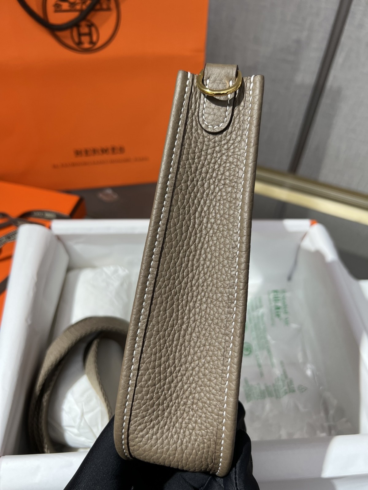 Shebag handmade Hermes evelyn 16 grey bag full review (2024 Oct updated)-Best Quality Fake designer Bag Review, Replica designer bag ru