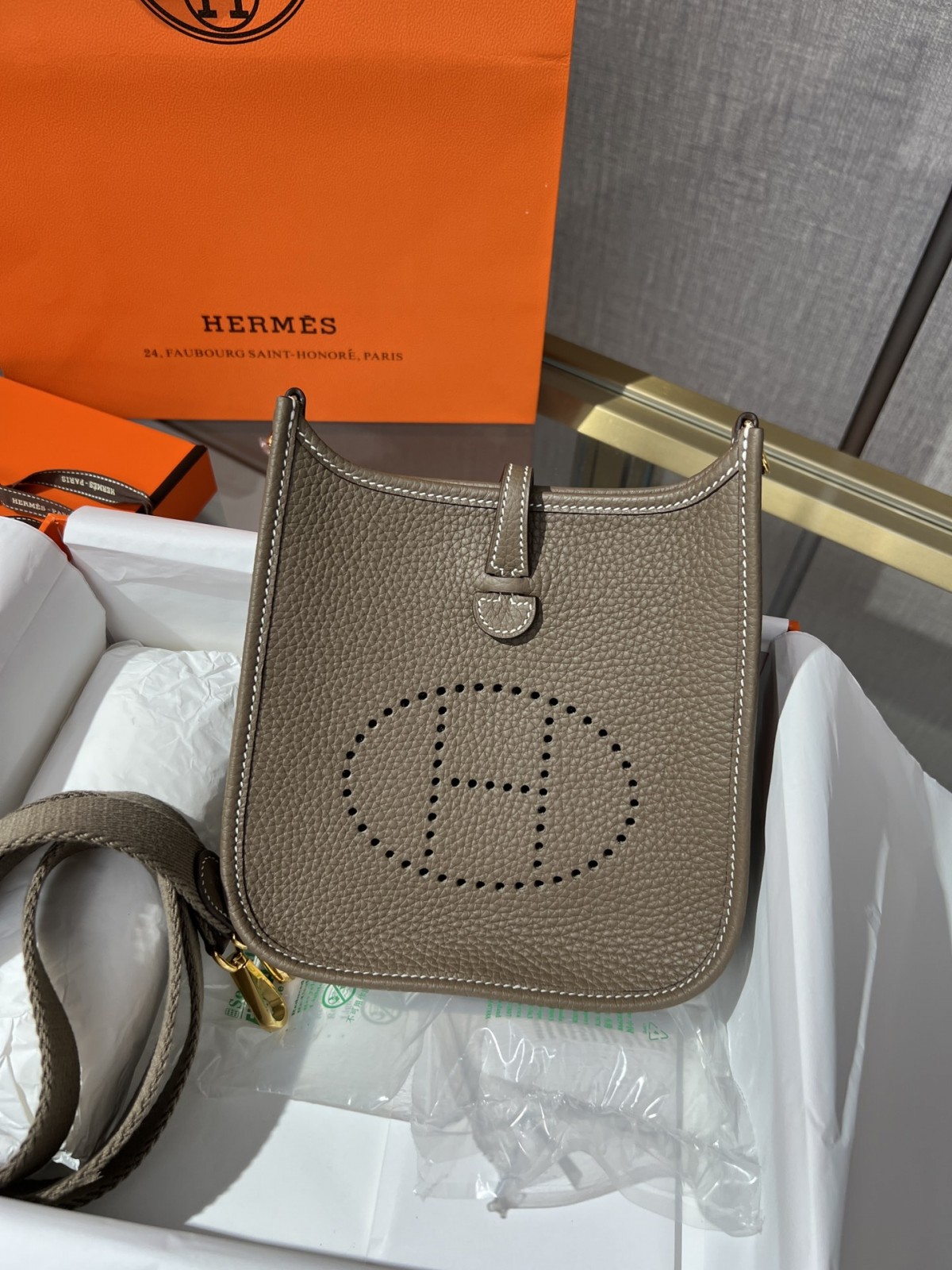 Shebag handmade Hermes evelyn 16 grey bag full review (2024 Oct updated)-Best Quality Fake designer Bag Review, Replica designer bag ru