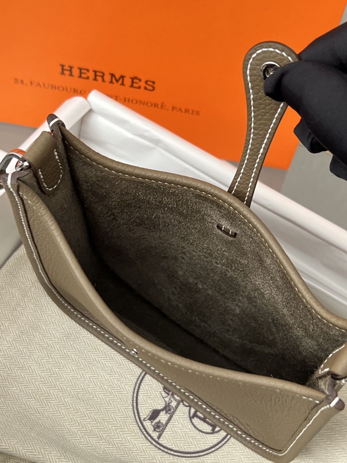 Shebag full handmade Hermes Evelyn 16 grey silver full review(2024 Oct updated)-Best Quality Fake designer Bag Review, Replica designer bag ru