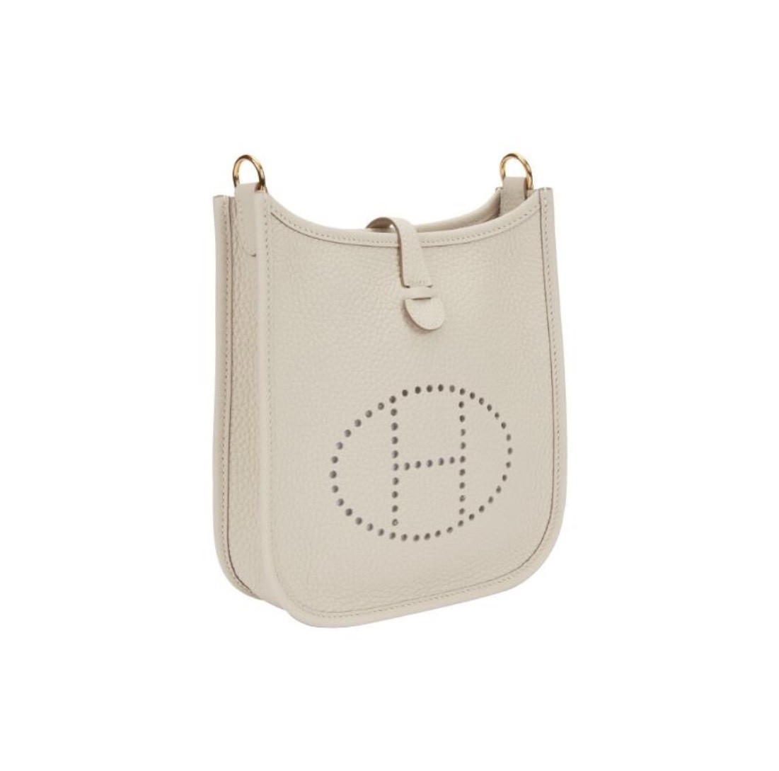What a beautiful SnowWhite！Shebag fully hand made Hermes Evelyn 16 Togo leather bag（2024 Dec updated）-Best Quality Fake designer Bag Review, Replica designer bag ru