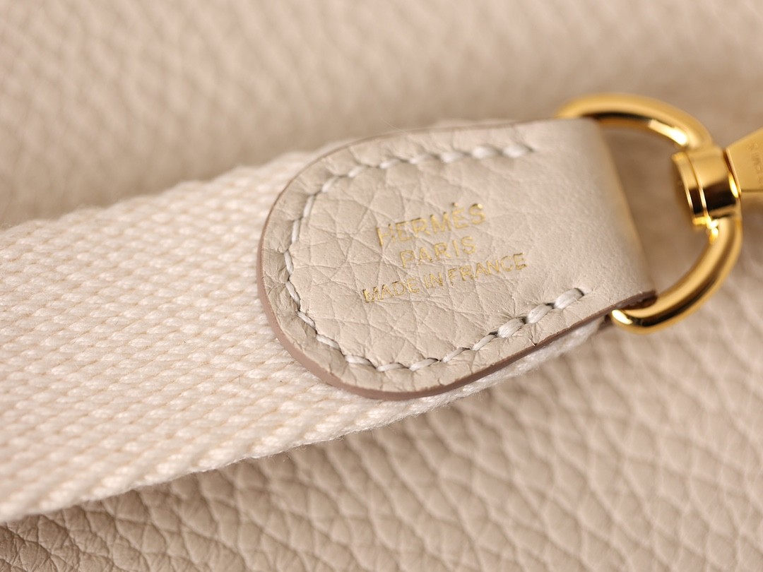 What a beautiful SnowWhite！Shebag fully hand made Hermes Evelyn 16 Togo leather bag（2024 Dec updated）-Best Quality Fake designer Bag Review, Replica designer bag ru