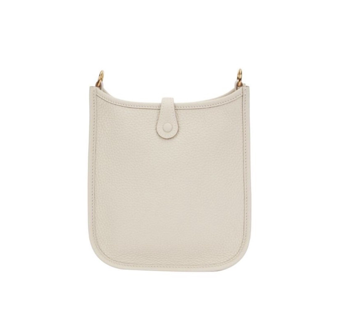 What a beautiful SnowWhite！Shebag fully hand made Hermes Evelyn 16 Togo leather bag（2024 Dec updated）-Best Quality Fake designer Bag Review, Replica designer bag ru
