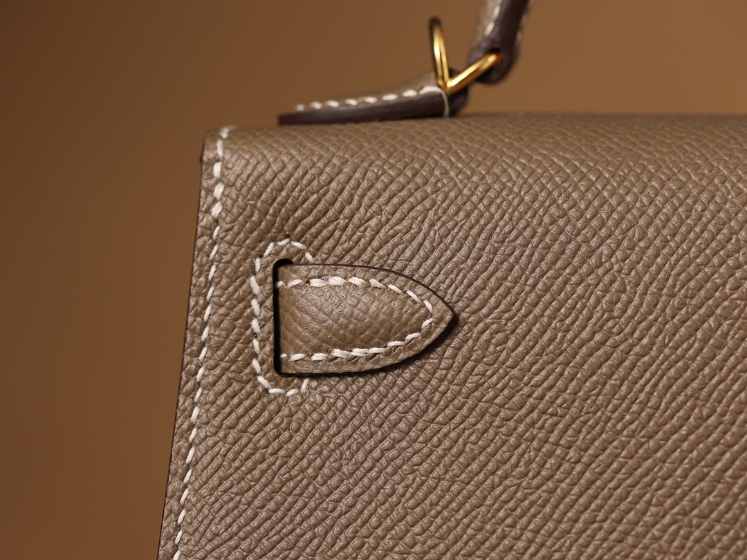 Shebag fully handmade Mini Kelly 2 bag in grey epsom leather gold hardware new batch photos (2024 Dec updated)-Best Quality Fake designer Bag Review, Replica designer bag ru