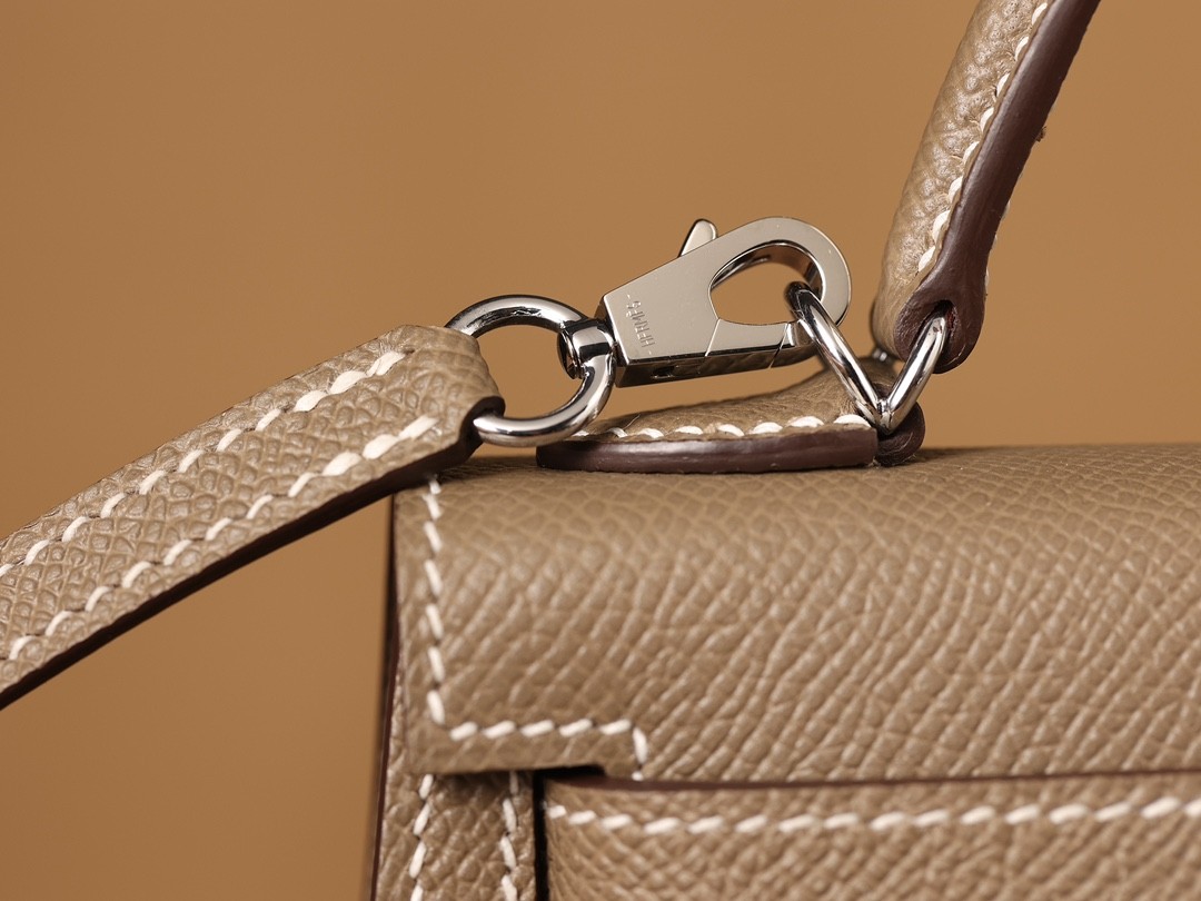 Shebag fully handmade Mini Kelly 2 bag in grey epsom leather gold hardware new batch photos (2024 Dec updated)-Best Quality Fake designer Bag Review, Replica designer bag ru