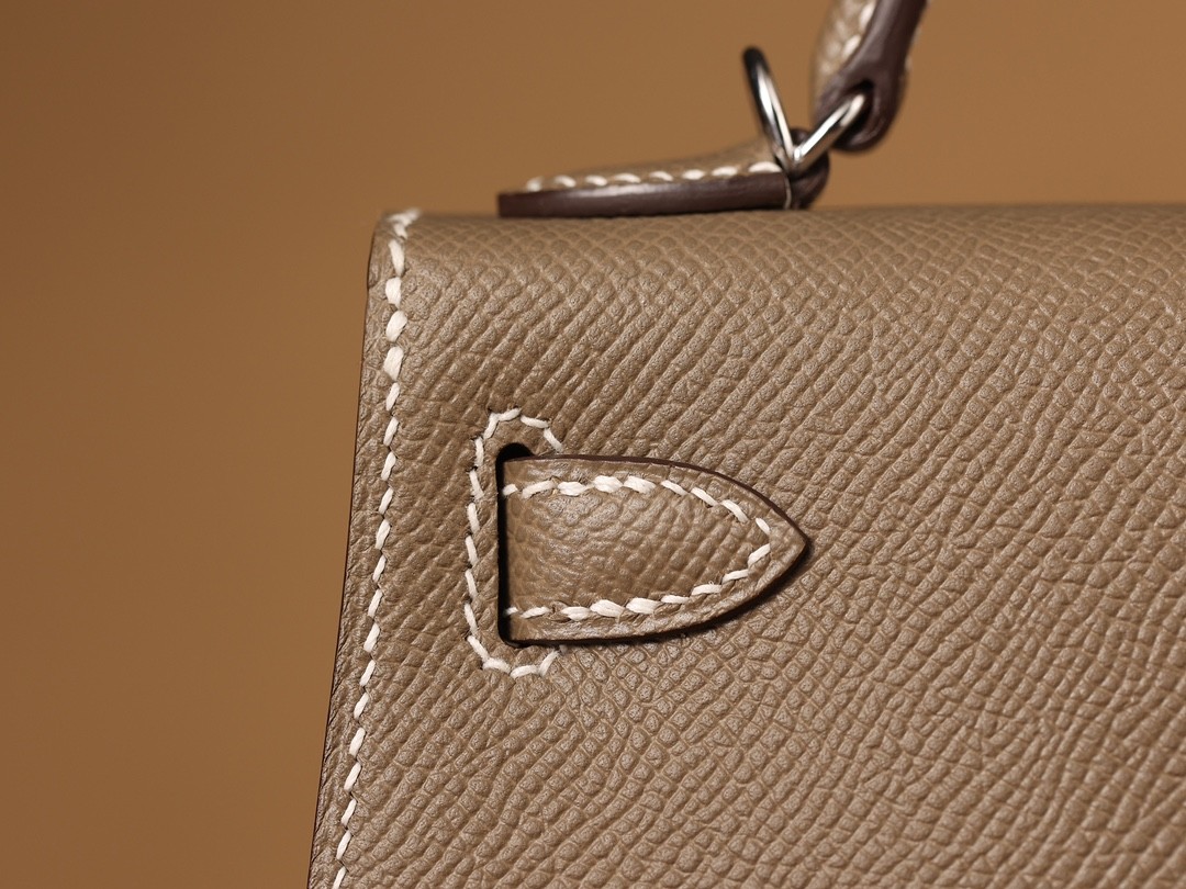 Shebag fully handmade Mini Kelly 2 bag in grey epsom leather gold hardware new batch photos (2024 Dec updated)-Best Quality Fake designer Bag Review, Replica designer bag ru