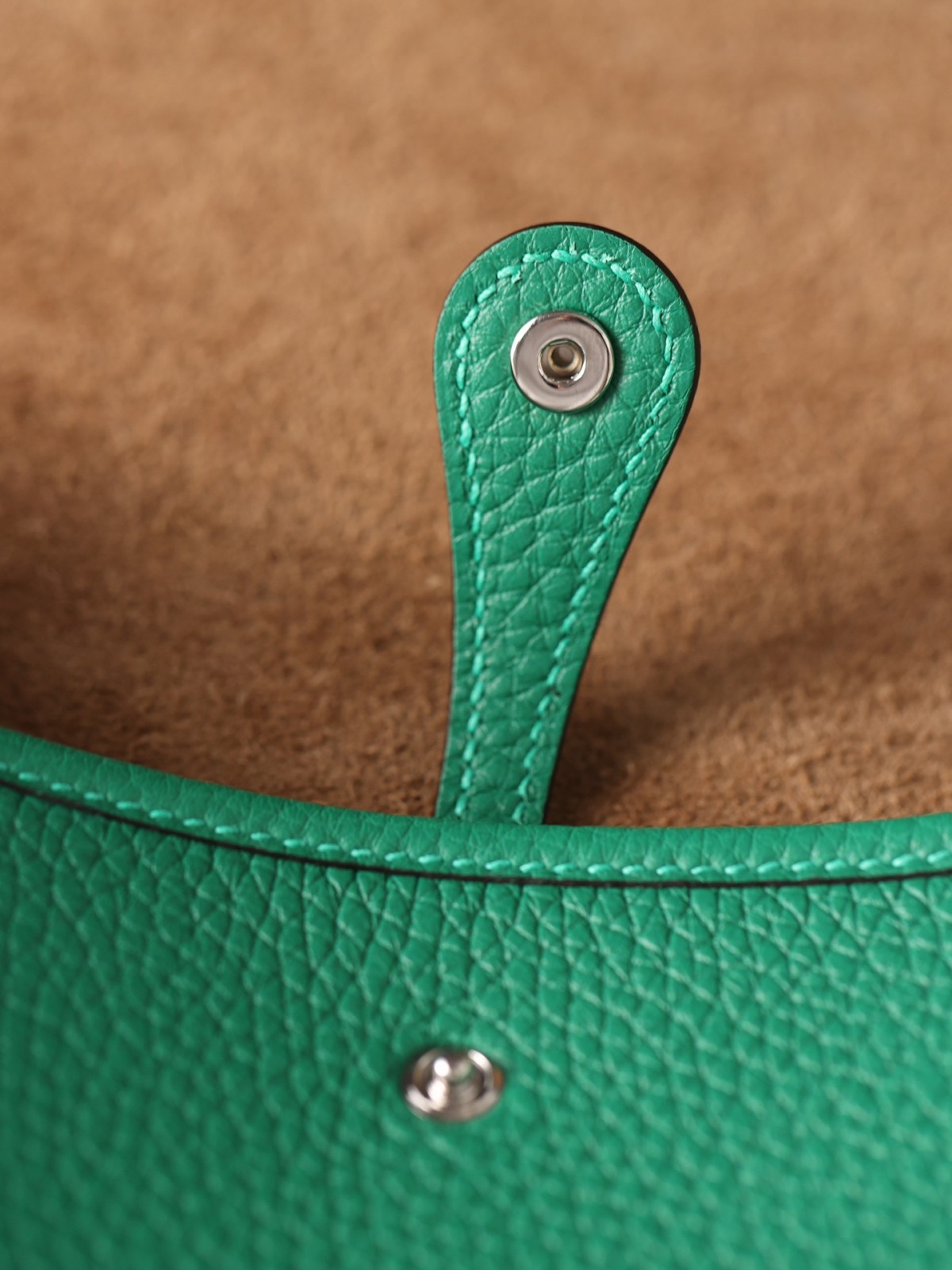 Shebag Hermes Evelyne 16 bag green togo silver hardware fully hand made (2024 Dec updated)-Best Quality Fake designer Bag Review, Replica designer bag ru