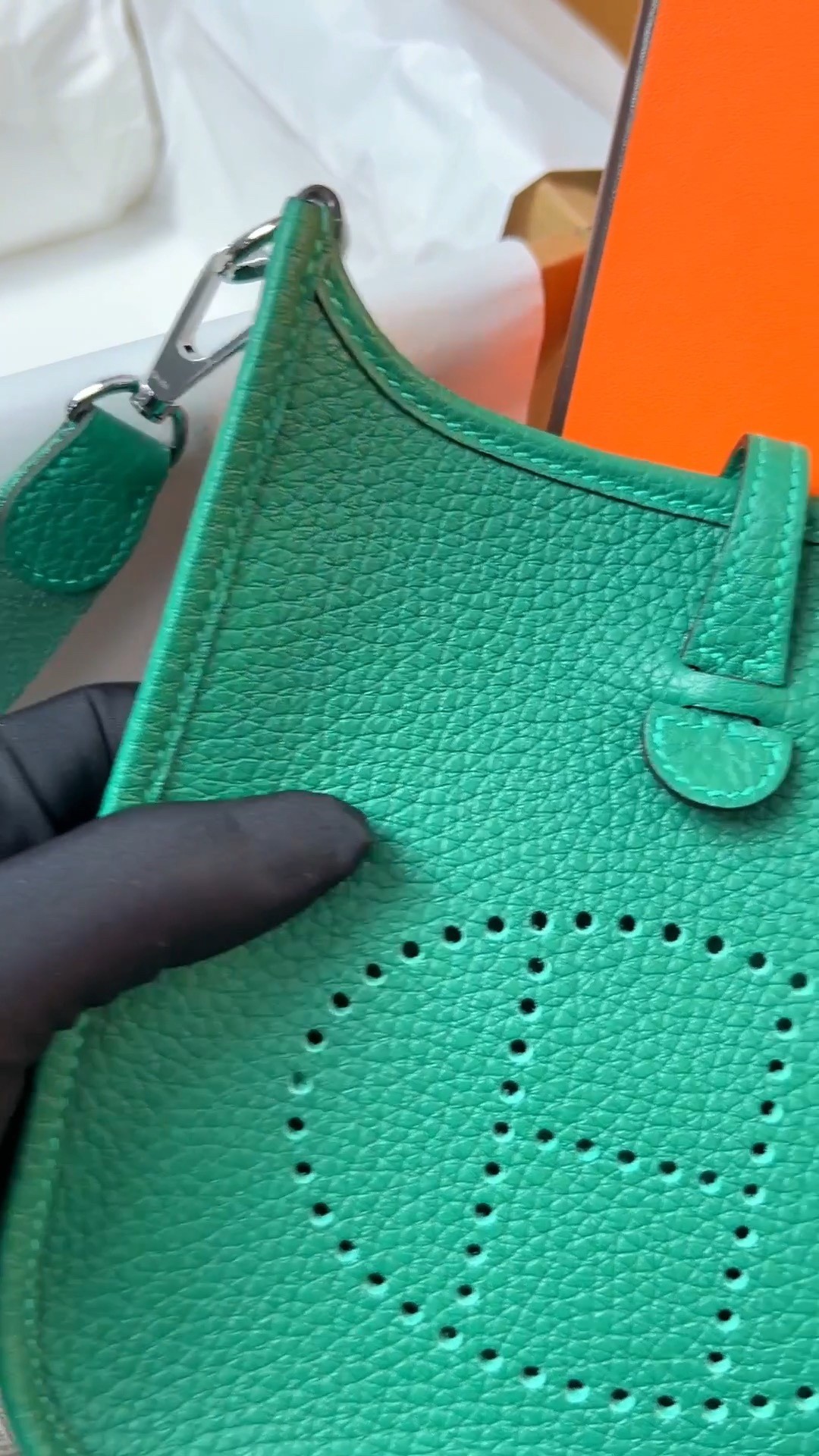 Shebag Hermes Evelyne 16 bag green togo silver hardware fully hand made (2024 Dec updated)-Best Quality Fake designer Bag Review, Replica designer bag ru