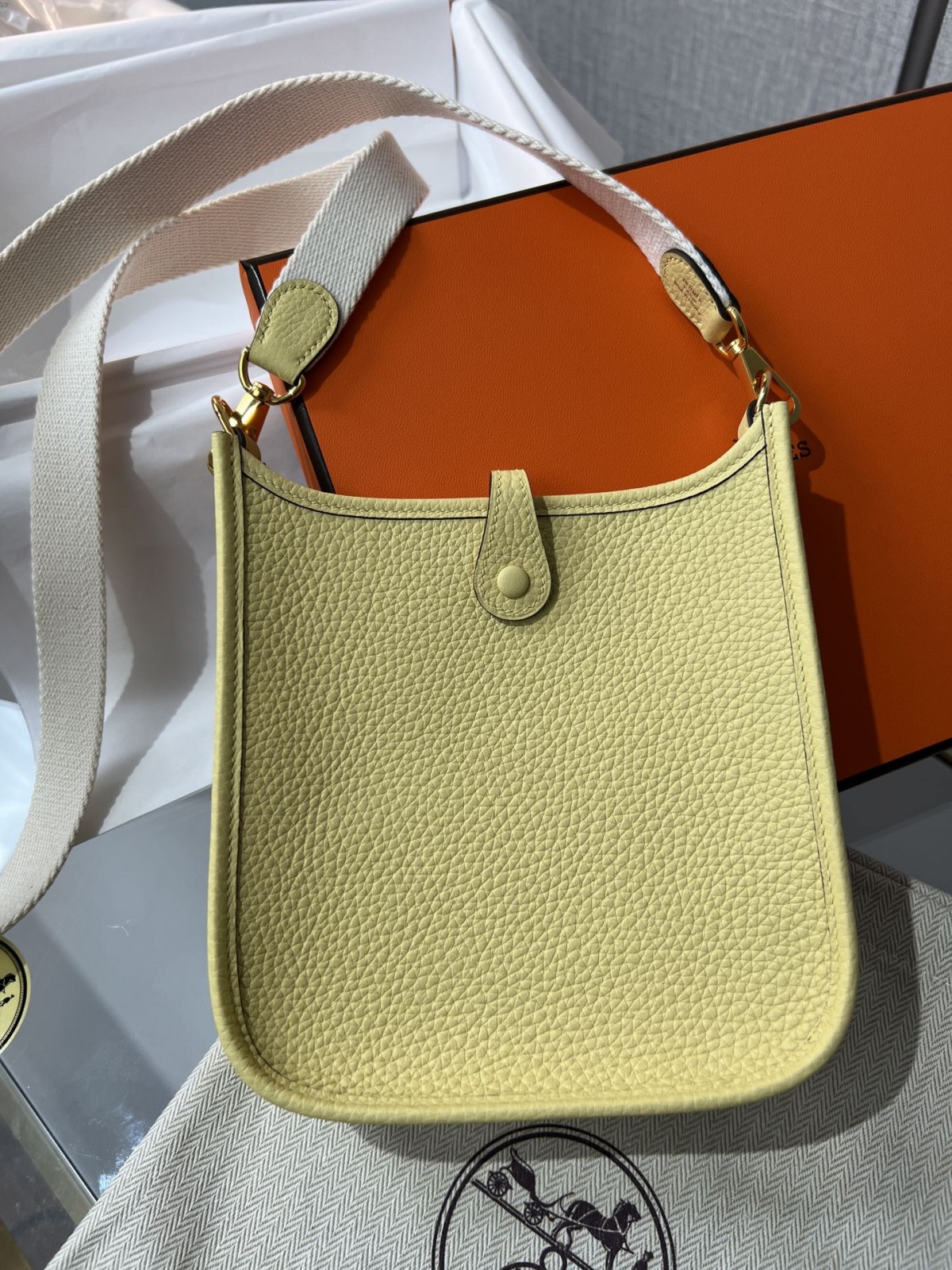 Shebag Hermes Evelyne 16 bag yellow fully hand made (2025 Jan updated)-Best Quality Fake designer Bag Review, Replica designer bag ru