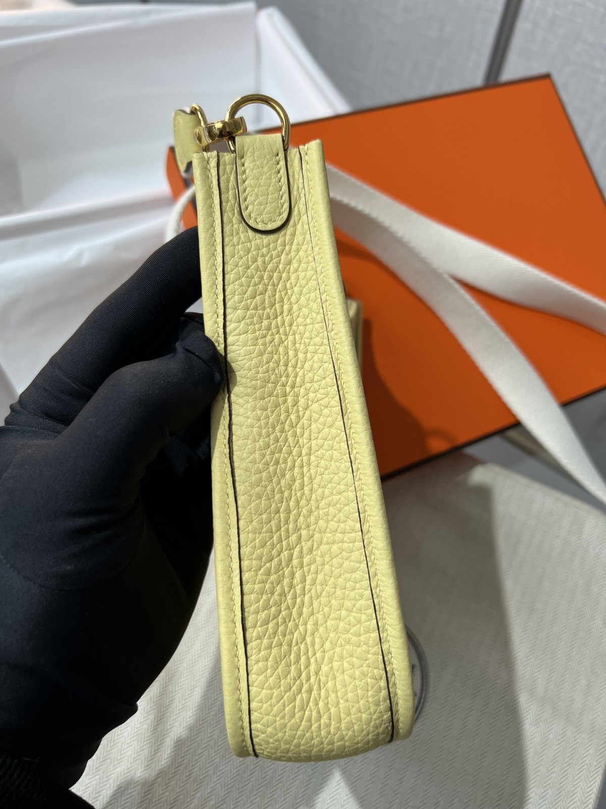 Shebag Hermes Evelyne 16 bag yellow fully hand made (2025 Jan updated)-Best Quality Fake designer Bag Review, Replica designer bag ru