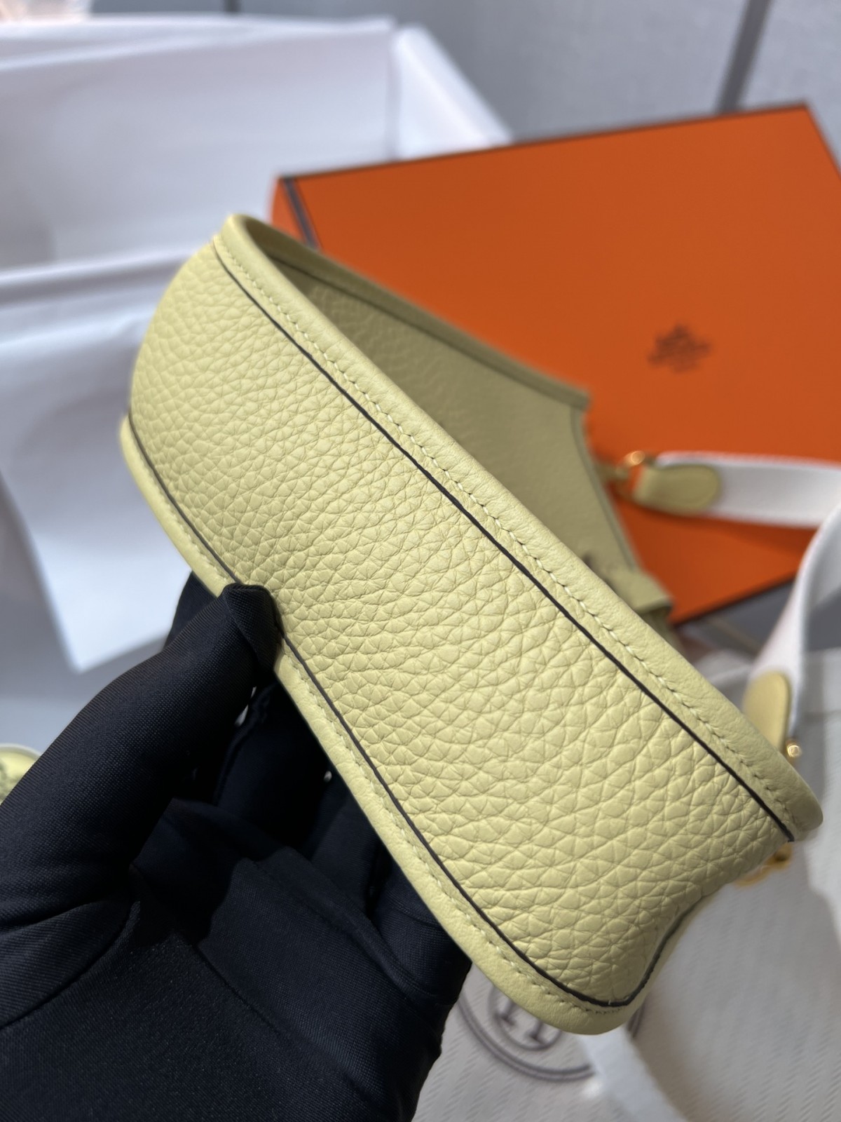 Shebag Hermes Evelyne 16 bag yellow fully hand made (2025 Jan updated)-Best Quality Fake designer Bag Review, Replica designer bag ru