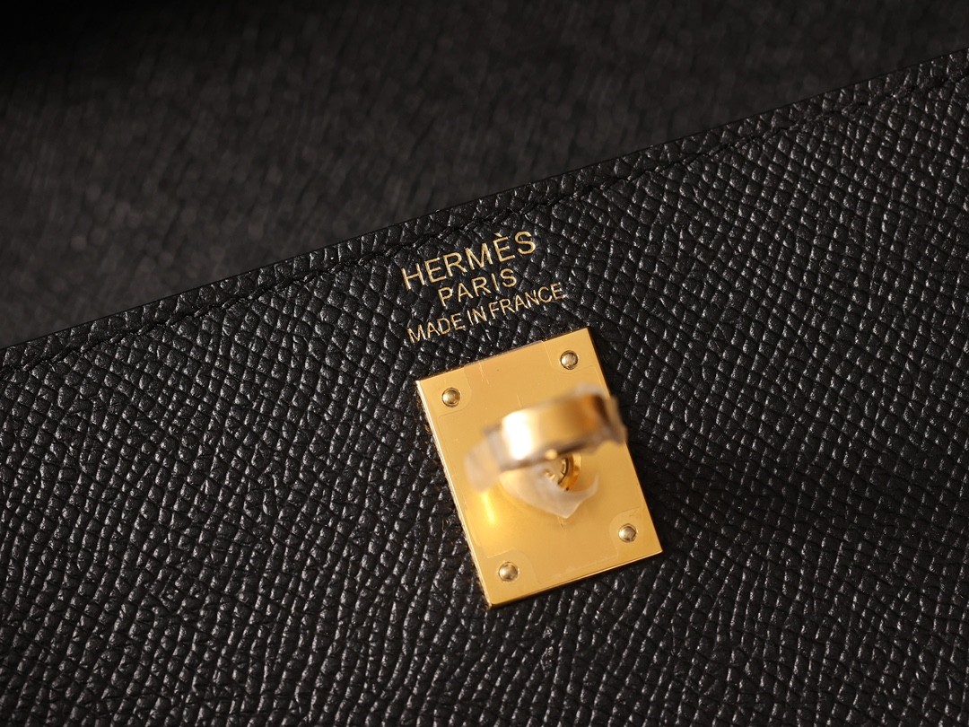 Shebag fully handmade Hermes Kelly 25 bag black epsom leather gold hardware lastets batch review (2025 Jan updated)-Best Quality Fake designer Bag Review, Replica designer bag ru