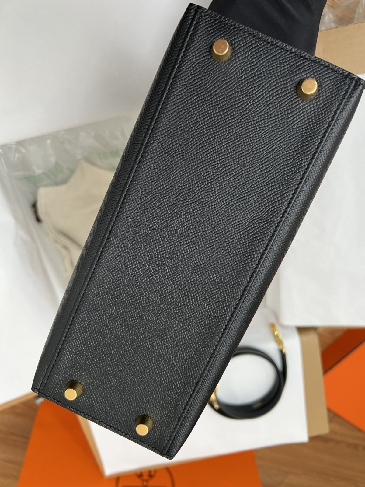 Shebag fully handmade Hermes Kelly 25 bag black epsom leather gold hardware lastets batch review (2025 Jan updated)-Best Quality Fake designer Bag Review, Replica designer bag ru