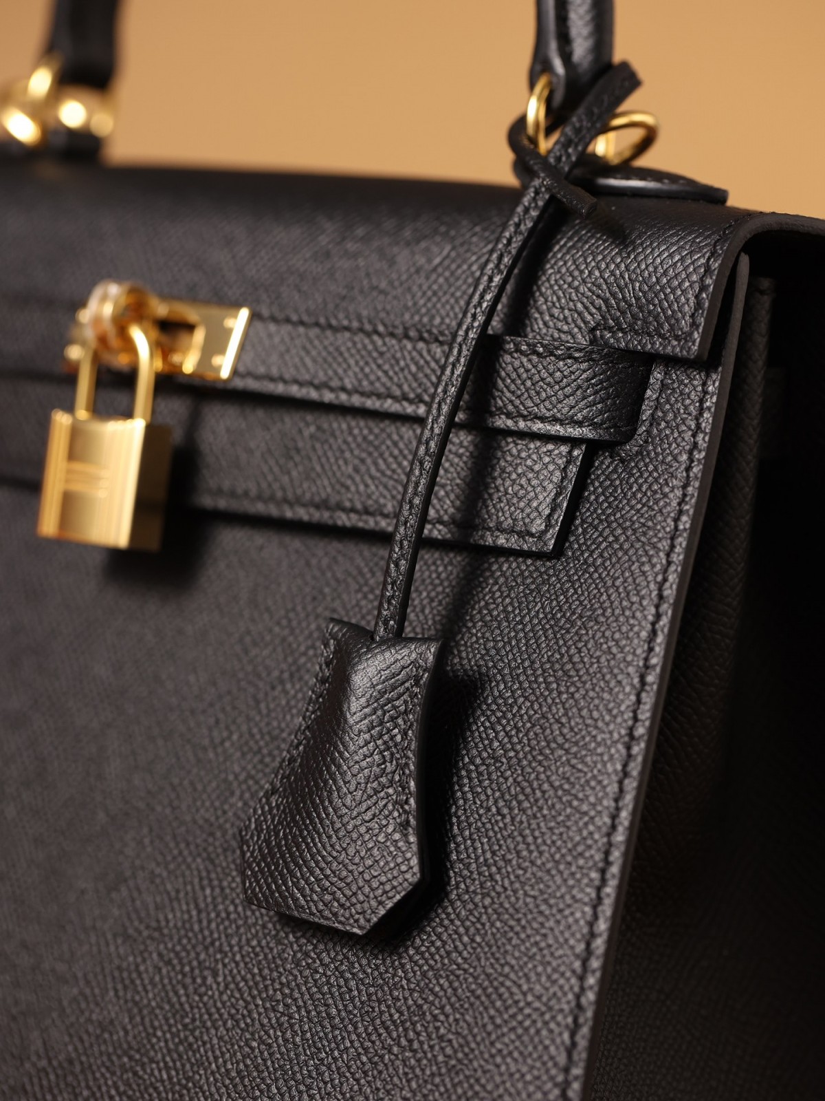Shebag fully handmade Hermes Kelly 25 bag black epsom leather gold hardware lastets batch review (2025 Jan updated)-Best Quality Fake designer Bag Review, Replica designer bag ru