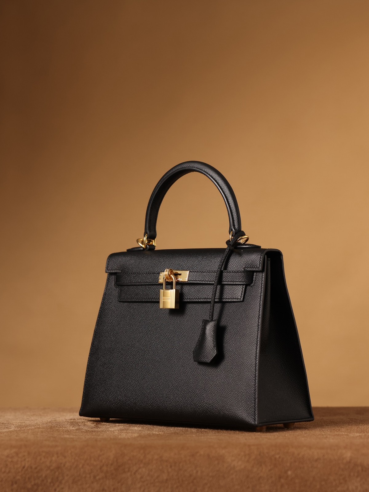 Shebag fully handmade Hermes Kelly 25 bag black epsom leather gold hardware lastets batch review (2025 Jan updated)-Best Quality Fake designer Bag Review, Replica designer bag ru