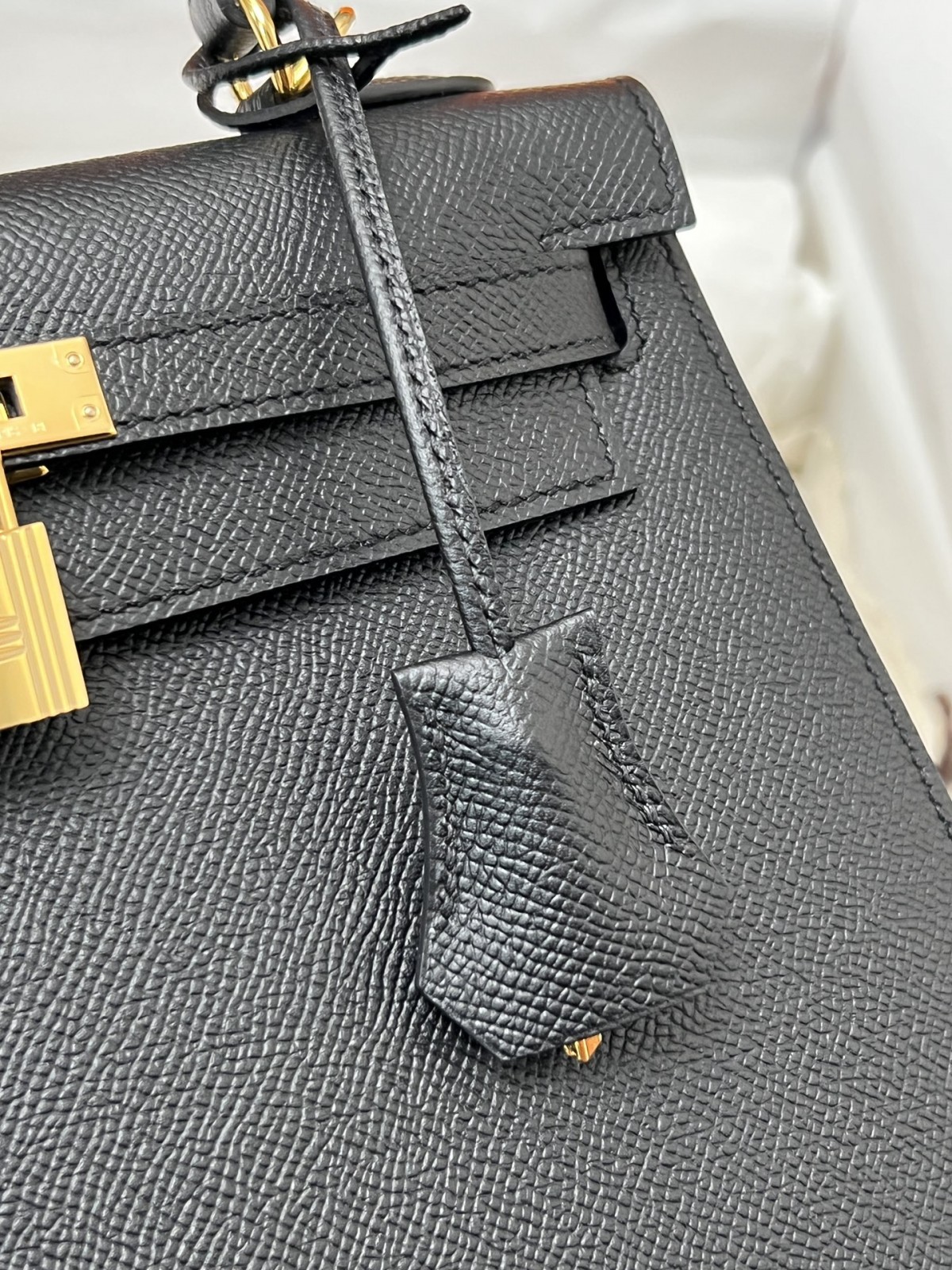 Shebag fully handmade Hermes Kelly 25 bag black epsom leather gold hardware lastets batch review (2025 Jan updated)-Best Quality Fake designer Bag Review, Replica designer bag ru