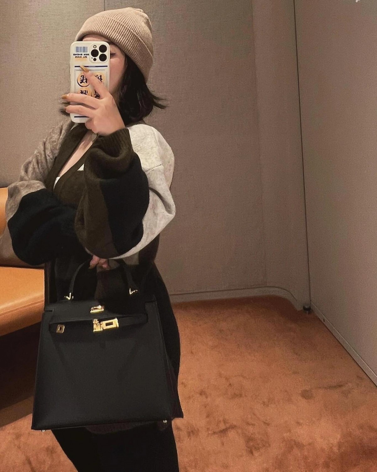 Shebag fully handmade Hermes Kelly 25 bag black epsom leather gold hardware lastets batch review (2025 Jan updated)-Best Quality Fake designer Bag Review, Replica designer bag ru