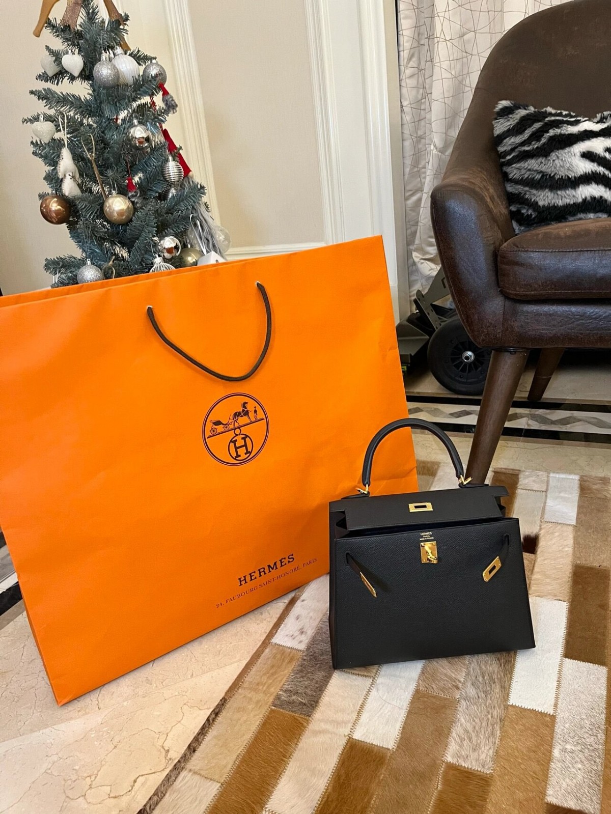 Shebag fully handmade Hermes Kelly 25 bag black epsom leather gold hardware lastets batch review (2025 Jan updated)-Best Quality Fake designer Bag Review, Replica designer bag ru