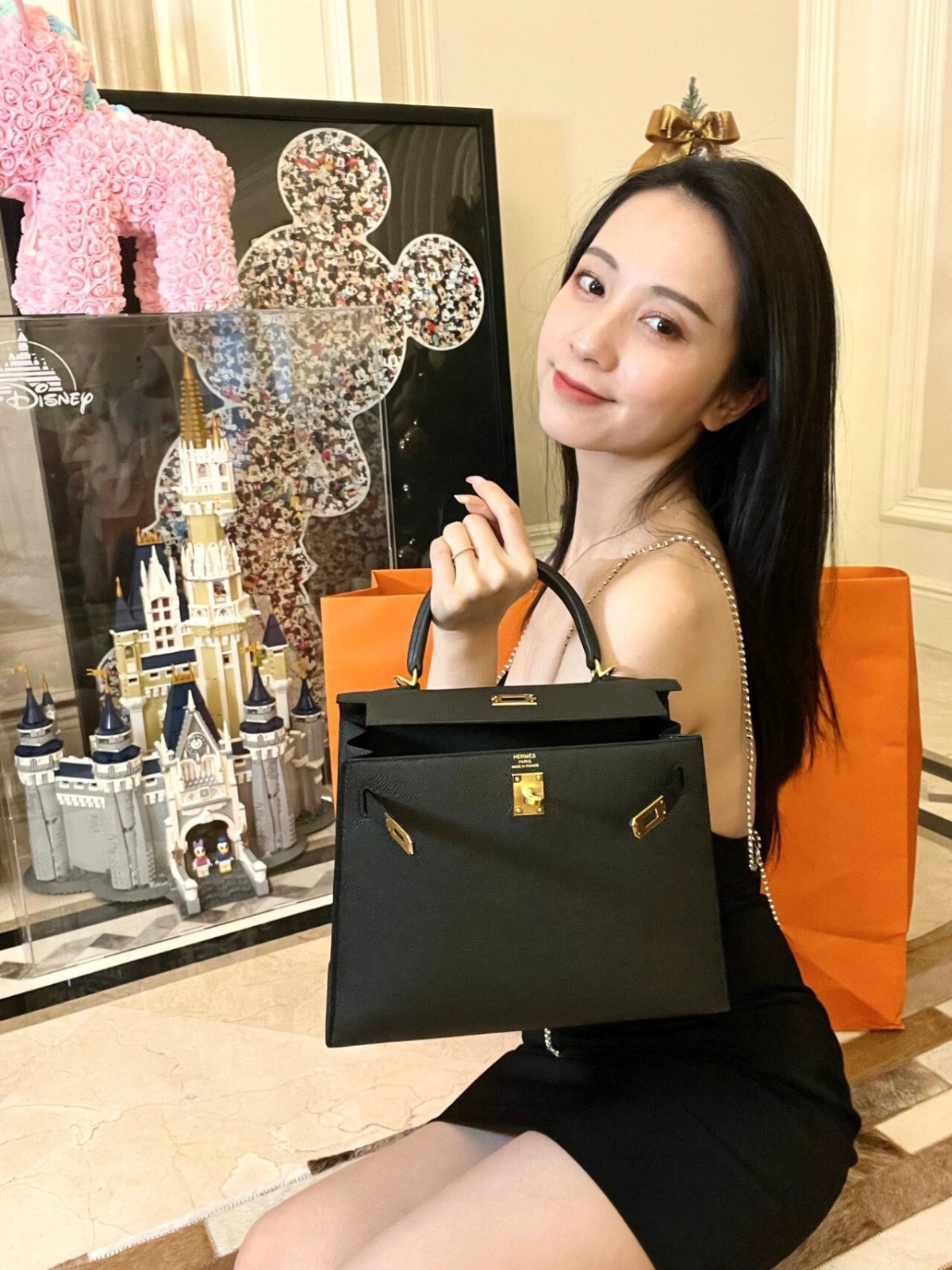 Shebag fully handmade Hermes Kelly 25 bag black epsom leather gold hardware lastets batch review (2025 Jan updated)-Best Quality Fake designer Bag Review, Replica designer bag ru