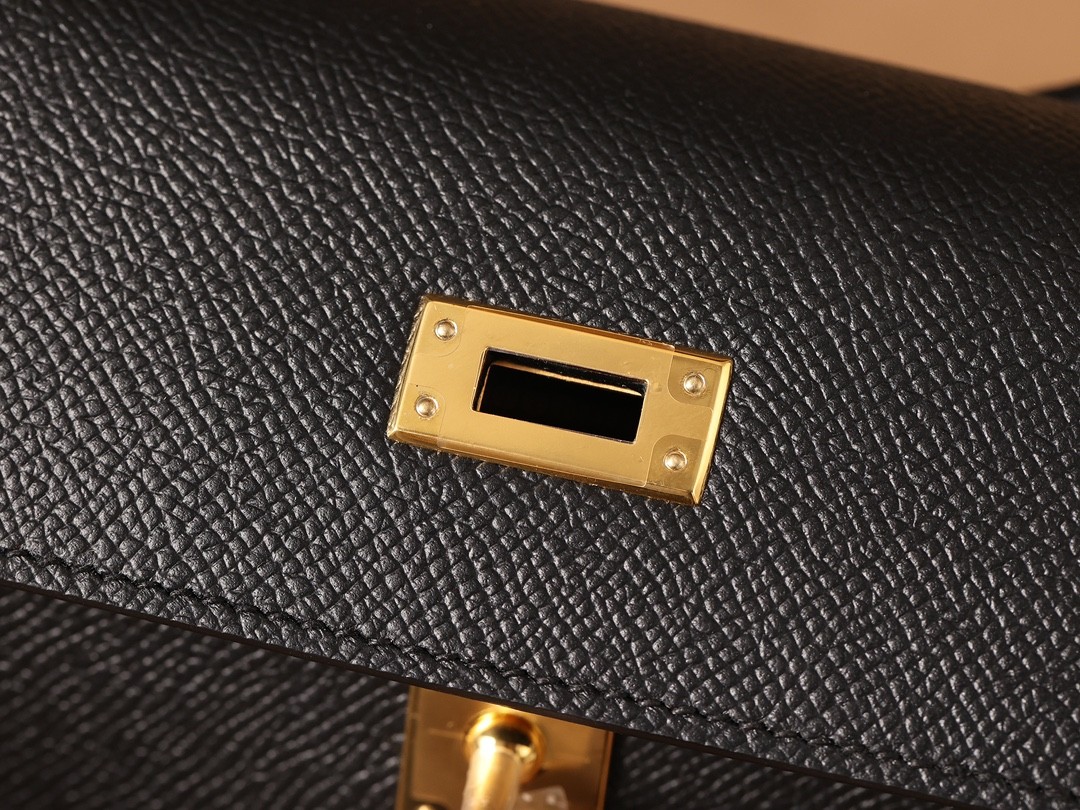 Shebag fully handmade Hermes Kelly 25 bag black epsom leather gold hardware lastets batch review (2025 Jan updated)-Best Quality Fake designer Bag Review, Replica designer bag ru
