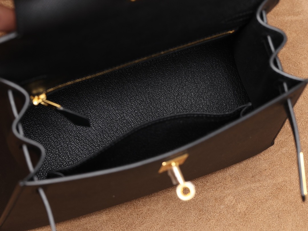 Shebag fully handmade Hermes Kelly 25 bag black epsom leather gold hardware lastets batch review (2025 Jan updated)-Best Quality Fake designer Bag Review, Replica designer bag ru