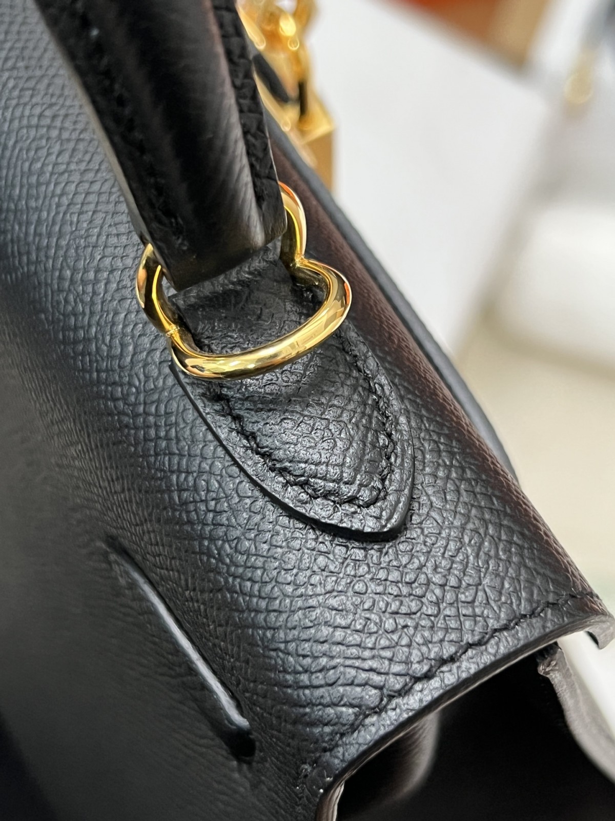 Shebag fully handmade Hermes Kelly 25 bag black epsom leather gold hardware lastets batch review (2025 Jan updated)-Best Quality Fake designer Bag Review, Replica designer bag ru