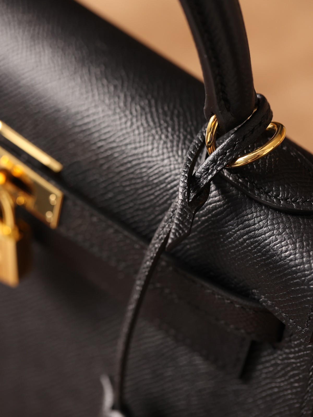 Shebag fully handmade Hermes Kelly 25 bag black epsom leather gold hardware lastets batch review (2025 Jan updated)-Best Quality Fake designer Bag Review, Replica designer bag ru