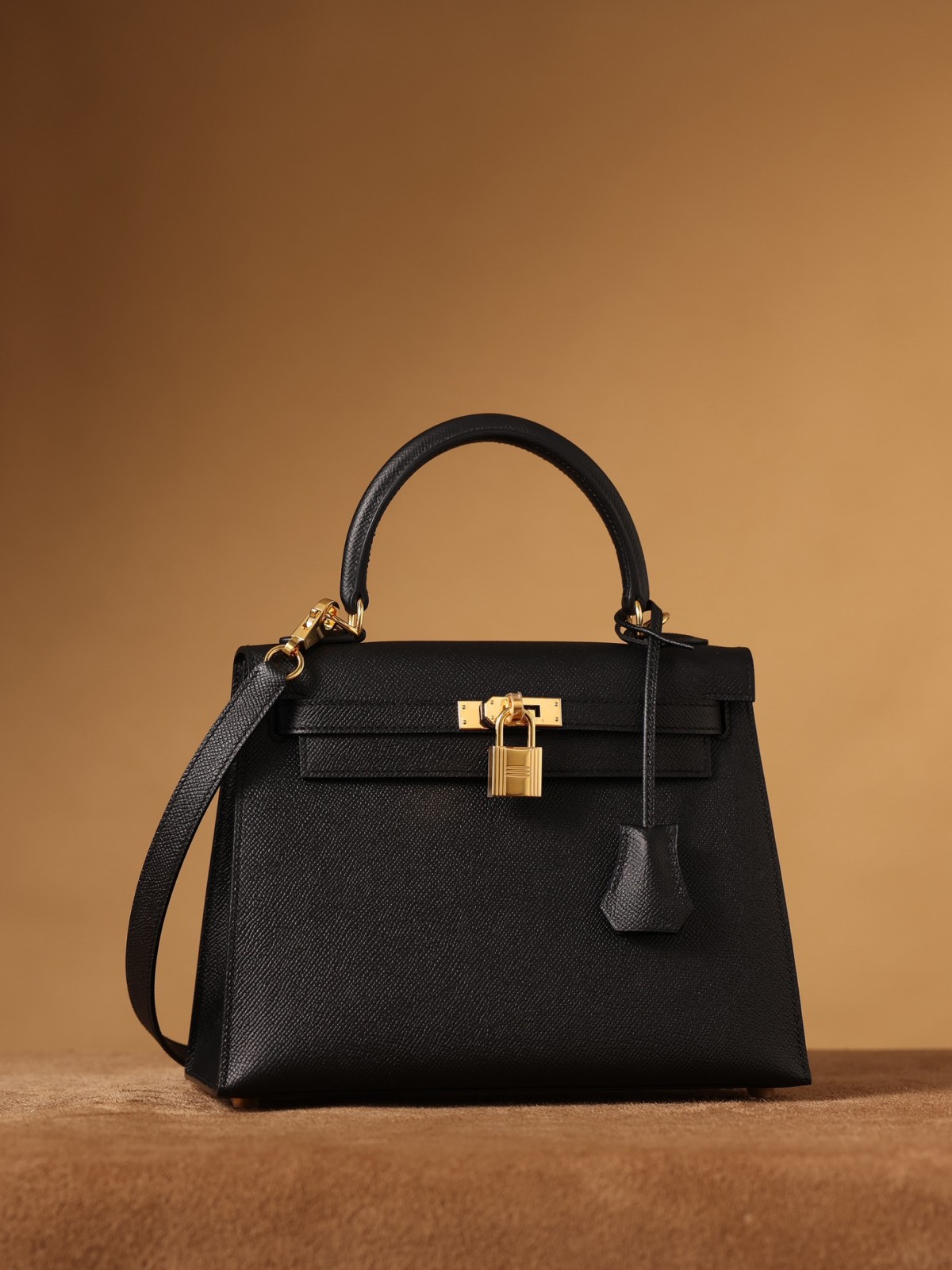 Shebag fully handmade Hermes Kelly 25 bag black epsom leather gold hardware lastets batch review (2025 Jan updated)-Best Quality Fake designer Bag Review, Replica designer bag ru