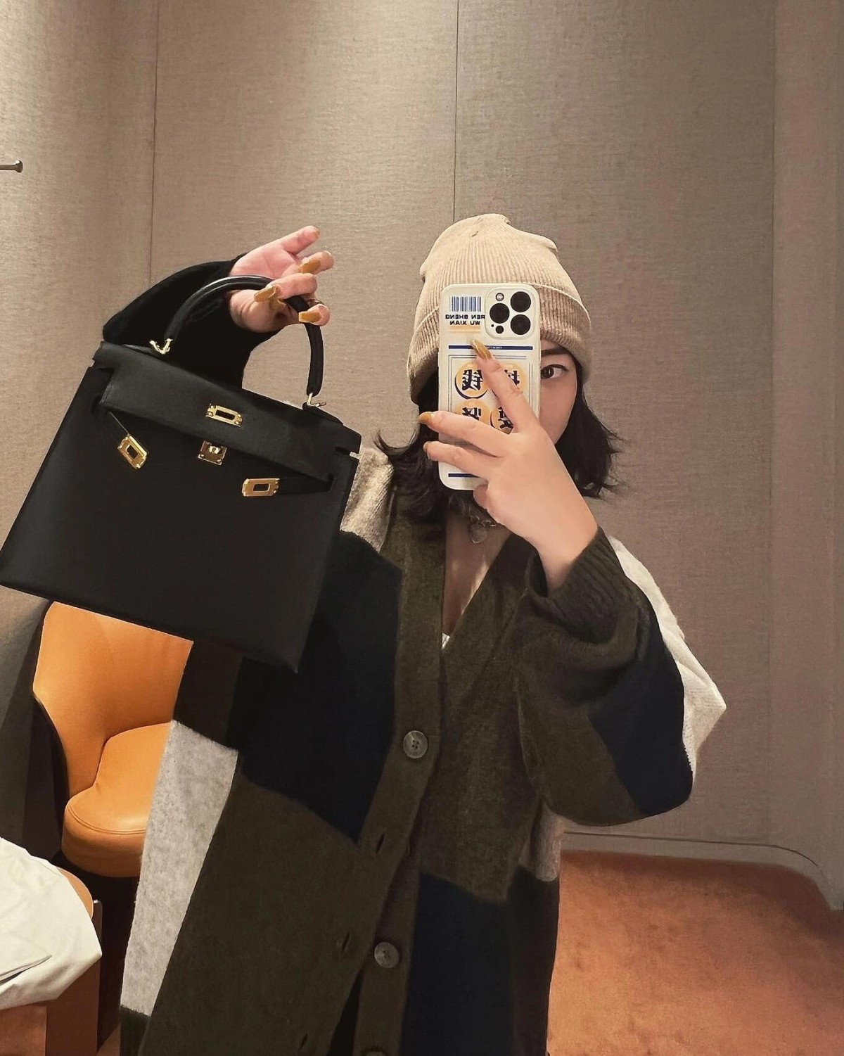 Shebag fully handmade Hermes Kelly 25 bag black epsom leather gold hardware lastets batch review (2025 Jan updated)-Best Quality Fake designer Bag Review, Replica designer bag ru