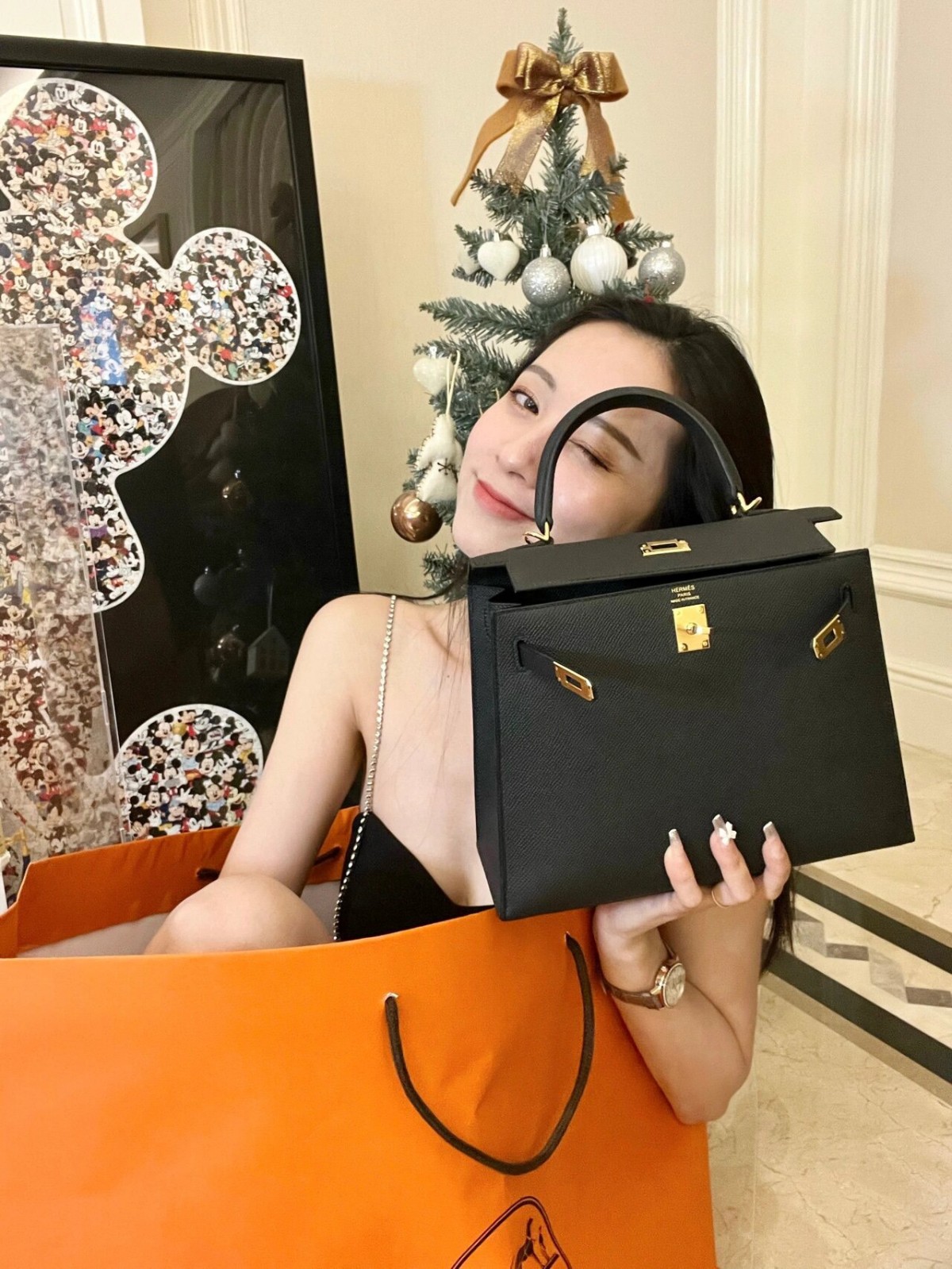 Shebag fully handmade Hermes Kelly 25 bag black epsom leather gold hardware lastets batch review (2025 Jan updated)-Best Quality Fake designer Bag Review, Replica designer bag ru