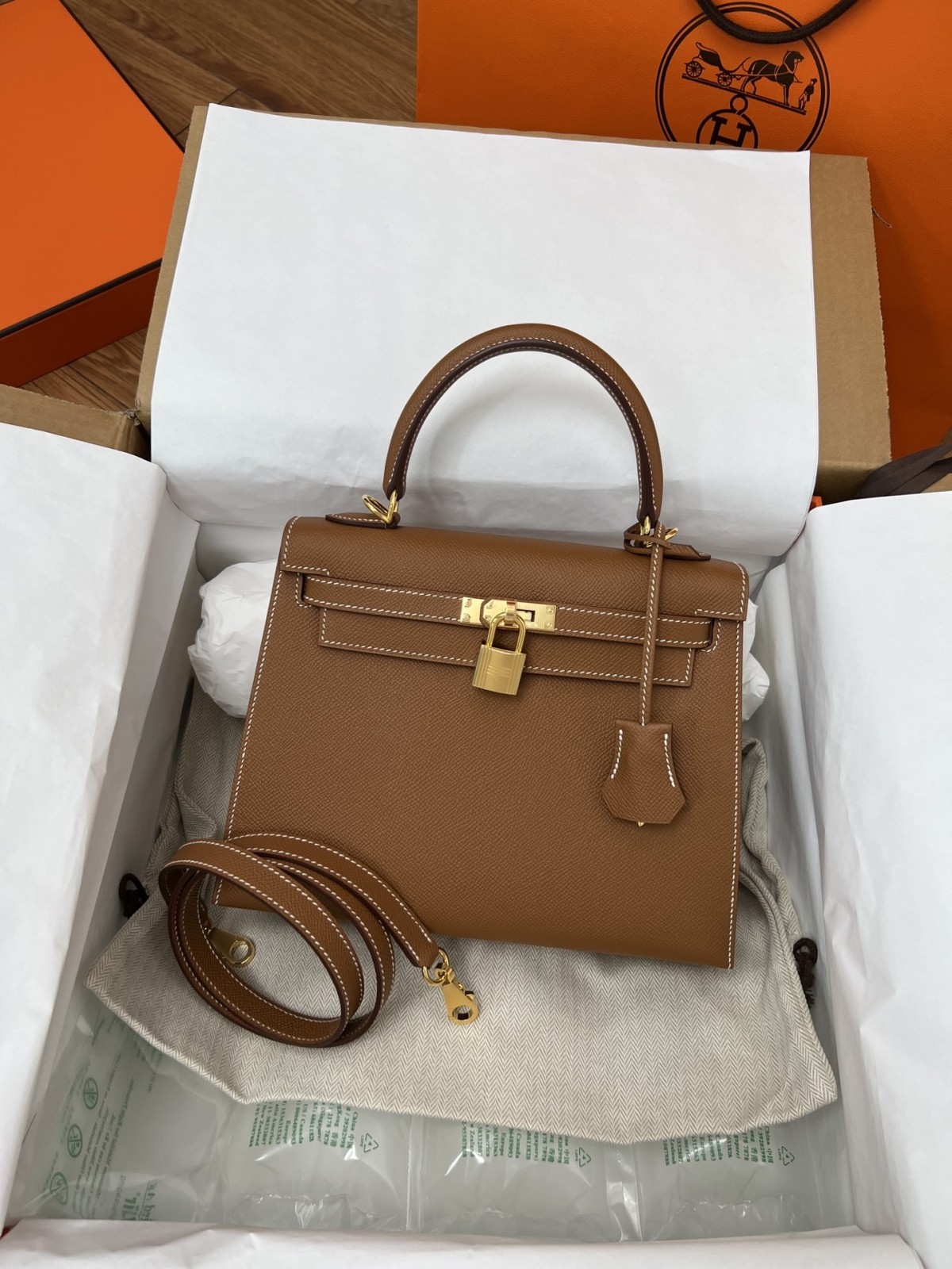 Shebag fully handmade Hermes Kelly 25 of gold brown review (2025 Jan updated)-Best Quality Fake designer Bag Review, Replica designer bag ru