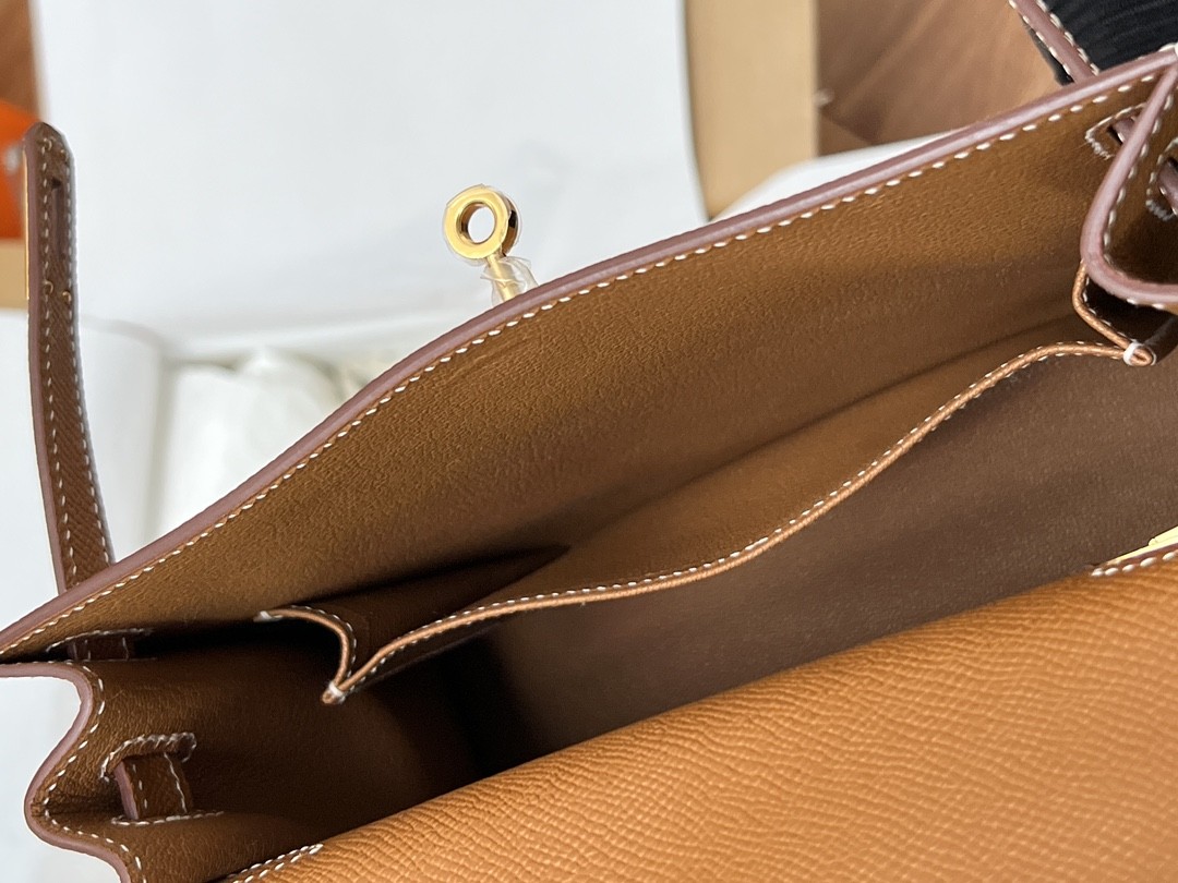 Shebag fully handmade Hermes Kelly 25 of gold brown review (2025 Jan updated)-Best Quality Fake designer Bag Review, Replica designer bag ru