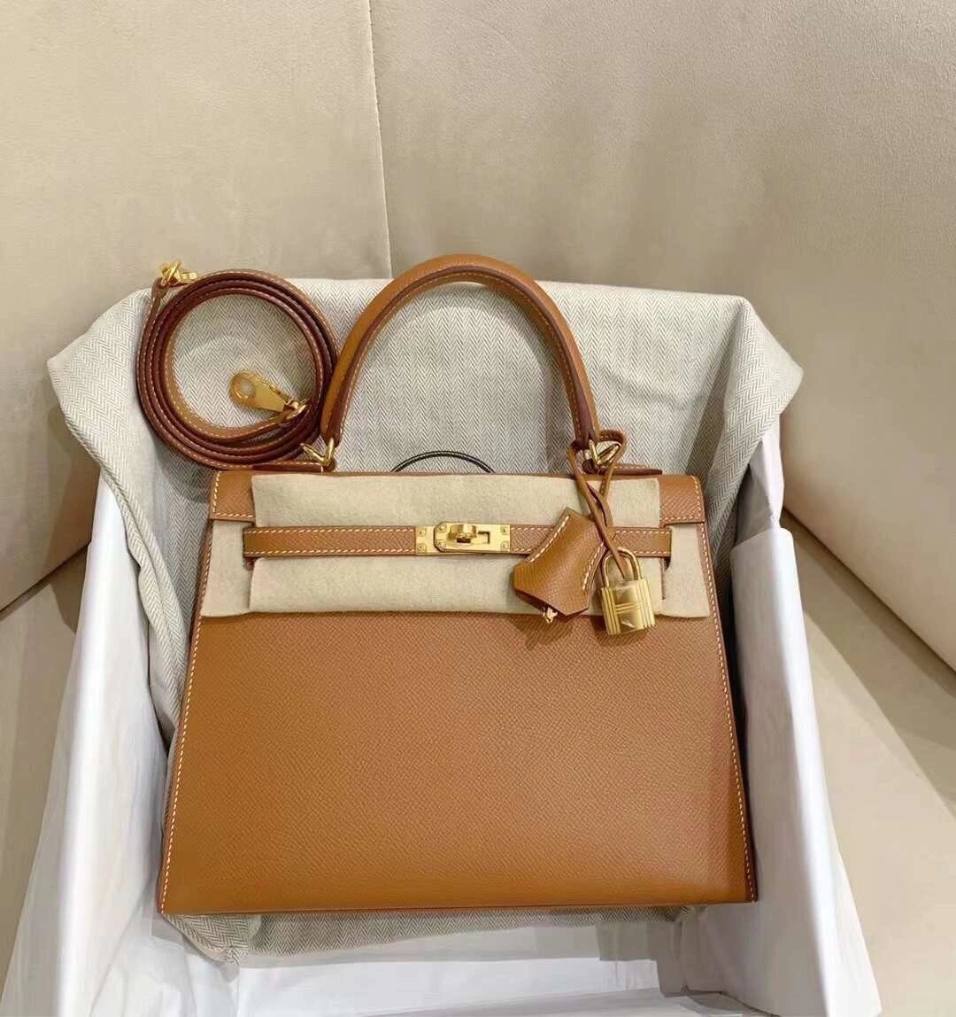 Shebag fully handmade Hermes Kelly 25 of gold brown review (2025 Jan updated)-Best Quality Fake designer Bag Review, Replica designer bag ru