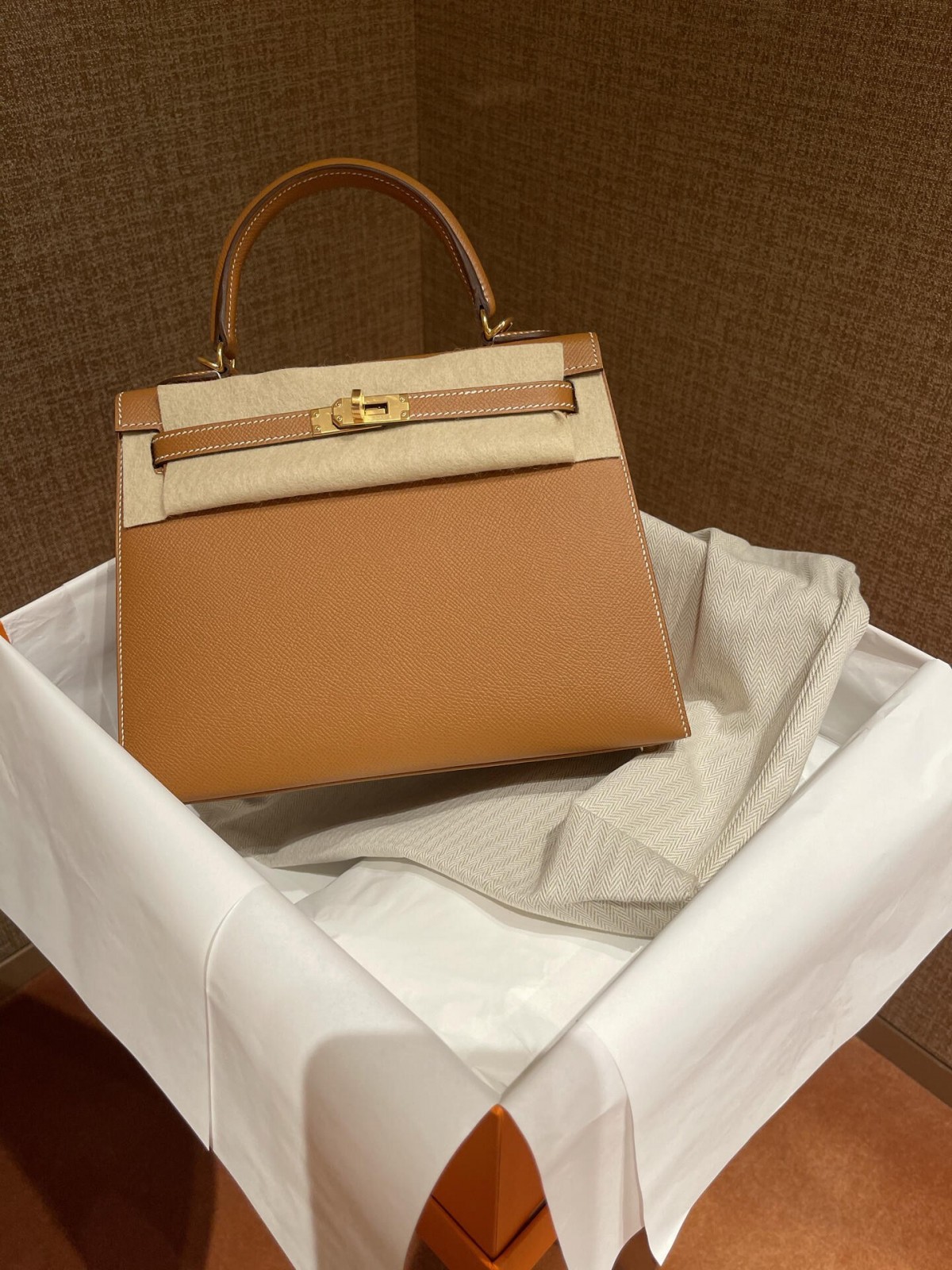 Shebag fully handmade Hermes Kelly 25 of gold brown review (2025 Jan updated)-Best Quality Fake designer Bag Review, Replica designer bag ru