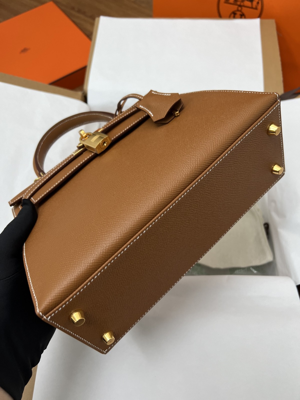Shebag fully handmade Hermes Kelly 25 of gold brown review (2025 Jan updated)-Best Quality Fake designer Bag Review, Replica designer bag ru