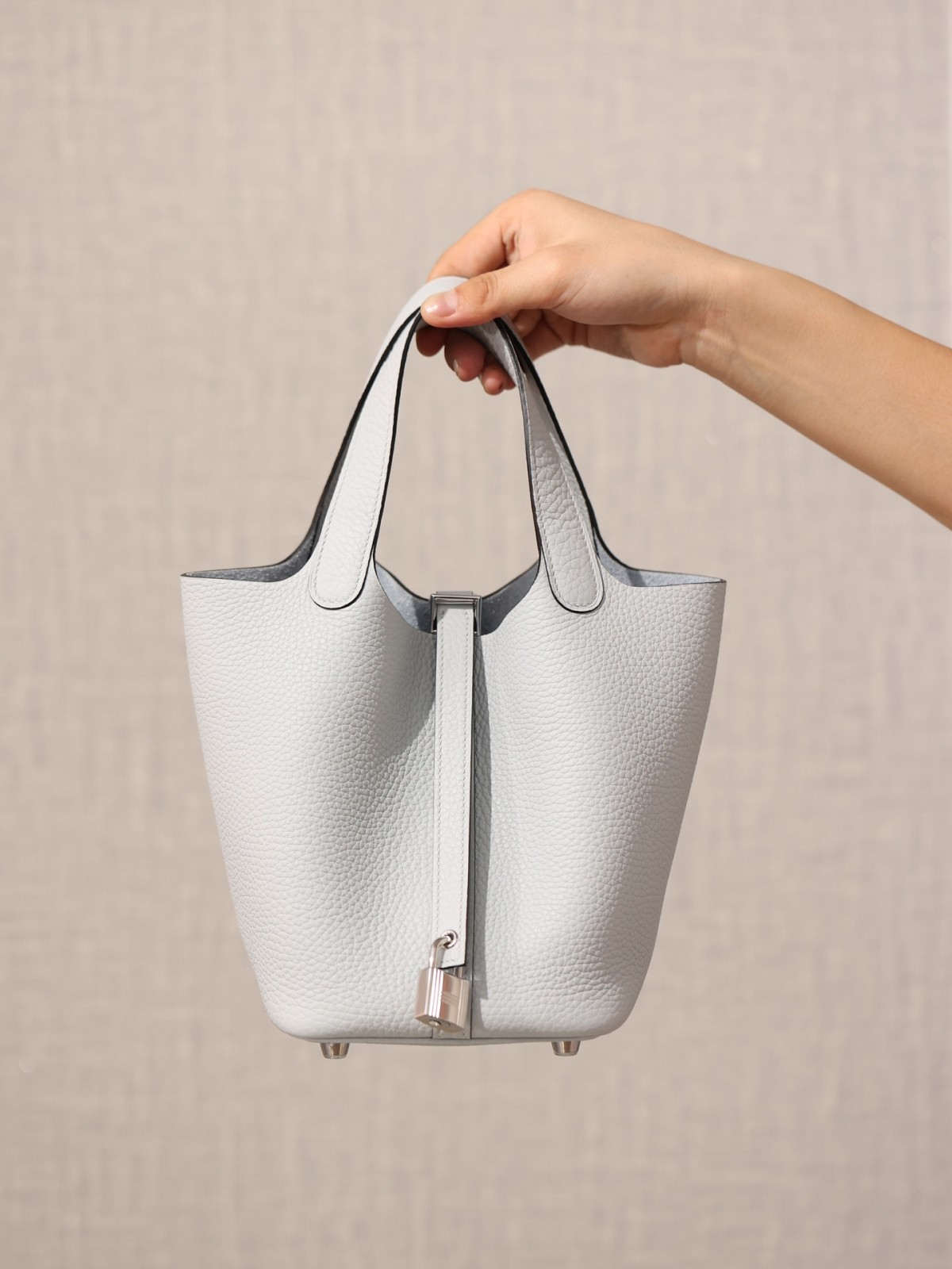 Shebag fully handmade Hermes Picotin 18 bag in white togo silver hardware(2025 Feb updated)-Best Quality Fake designer Bag Review, Replica designer bag ru