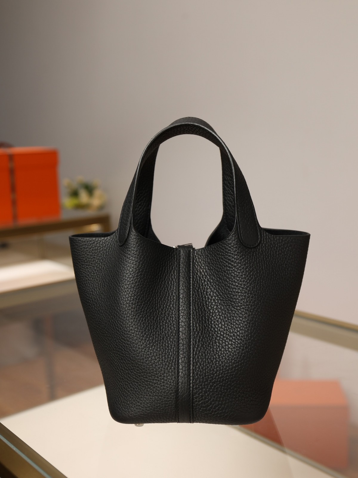 Shebag fully handmade Hermes Picotin 18 bag black togo silver (2025 Feb updated)-Best Quality Fake designer Bag Review, Replica designer bag ru
