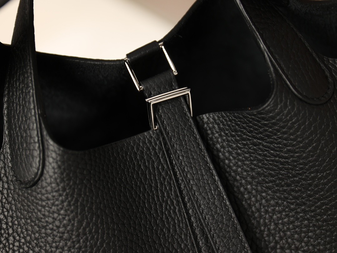 Shebag fully handmade Hermes Picotin 18 bag black togo silver (2025 Feb updated)-Best Quality Fake designer Bag Review, Replica designer bag ru