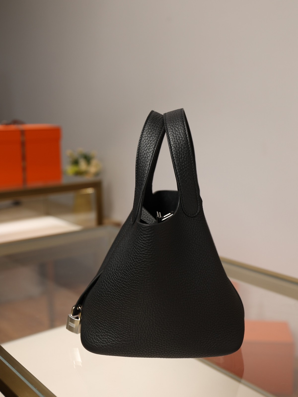Shebag fully handmade Hermes Picotin 18 bag black togo silver (2025 Feb updated)-Best Quality Fake designer Bag Review, Replica designer bag ru
