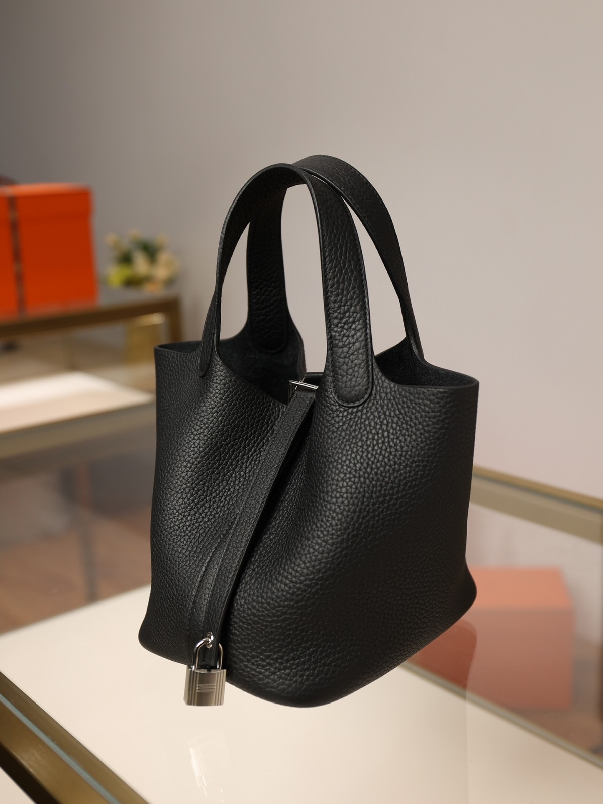 Shebag fully handmade Hermes Picotin 18 bag black togo silver (2025 Feb updated)-Best Quality Fake designer Bag Review, Replica designer bag ru