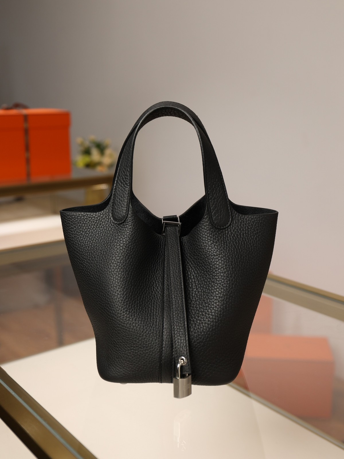 Shebag fully handmade Hermes Picotin 18 bag black togo silver (2025 Feb updated)-Best Quality Fake designer Bag Review, Replica designer bag ru