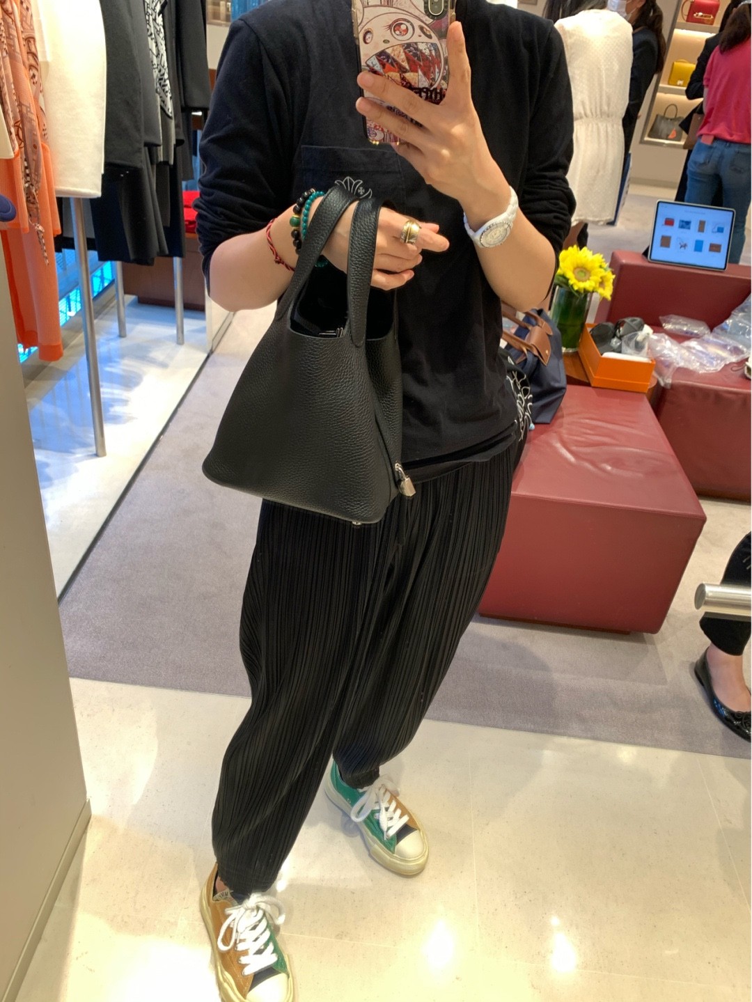 Shebag fully handmade Hermes Picotin 18 bag black togo silver (2025 Feb updated)-Best Quality Fake designer Bag Review, Replica designer bag ru
