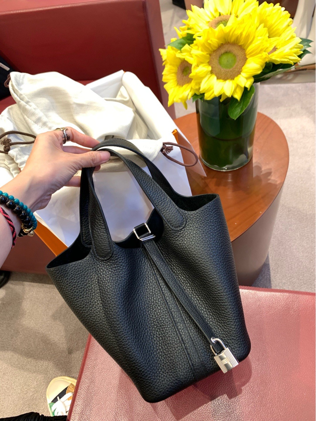 Shebag fully handmade Hermes Picotin 18 bag black togo silver (2025 Feb updated)-Best Quality Fake designer Bag Review, Replica designer bag ru