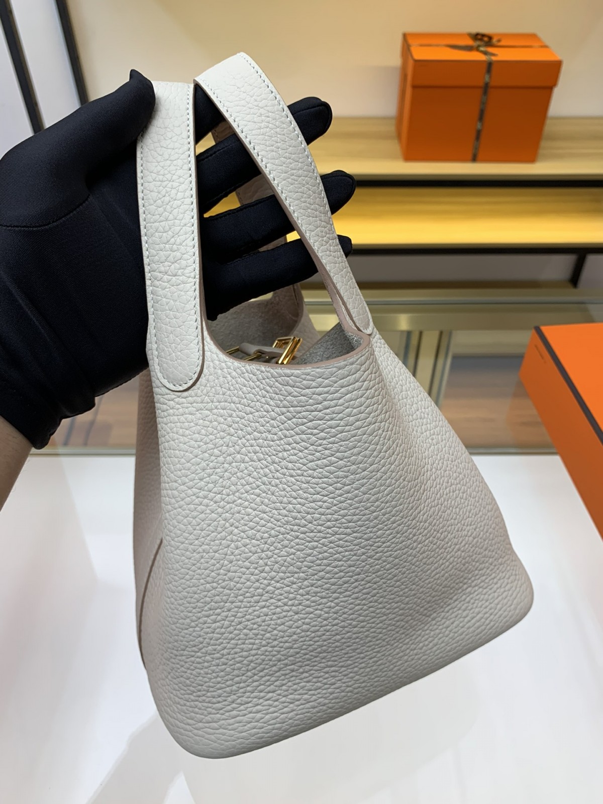 Shebag fully handmade Hermes Picotin 22 bag in cream white togo review (2025 Feb updated)-Best Quality Fake designer Bag Review, Replica designer bag ru